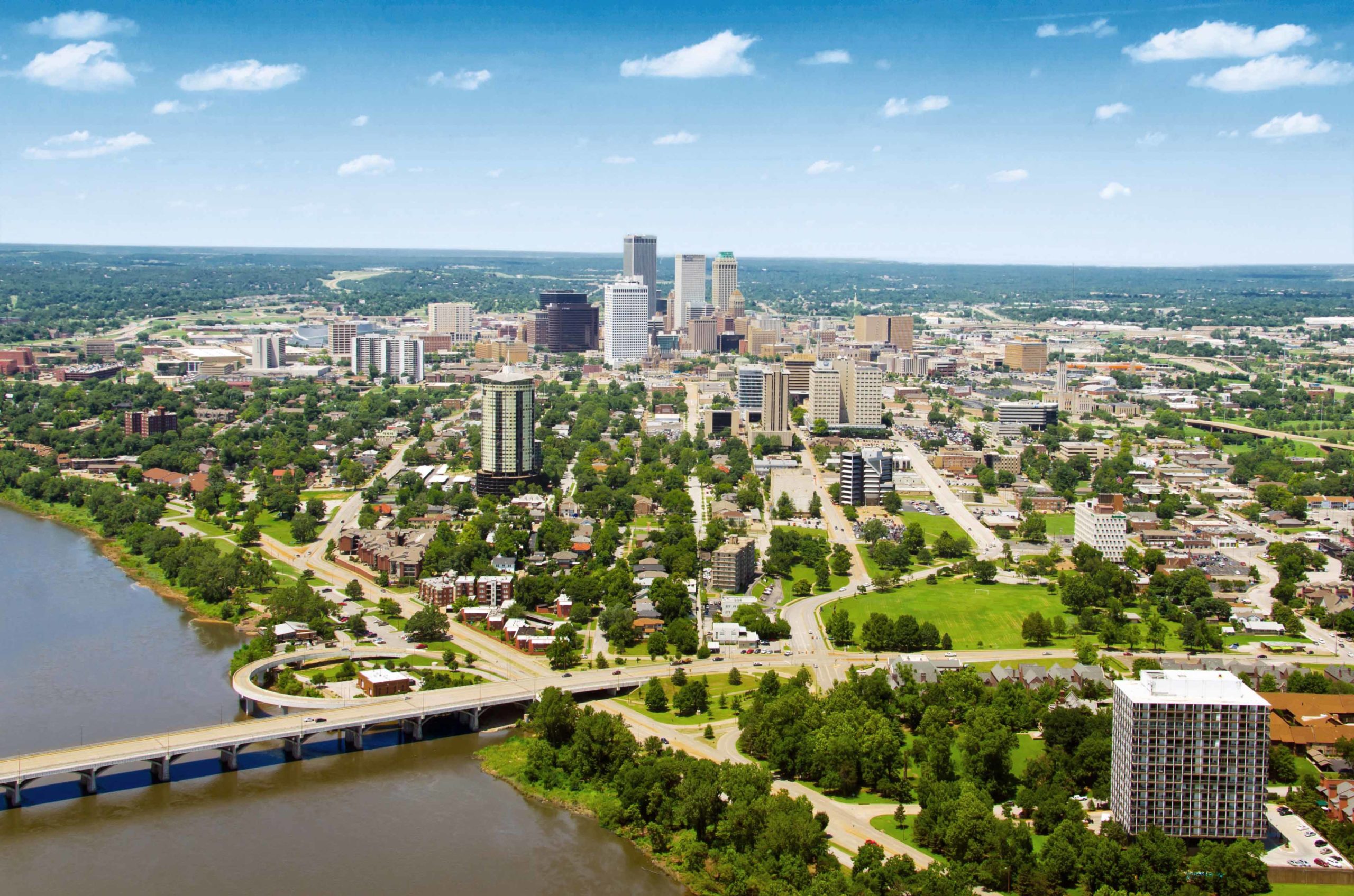 Tulsa, Oklahoma on a sunny dayu